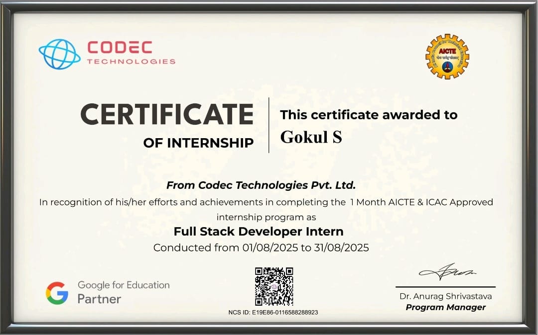 Full Stack Certificate